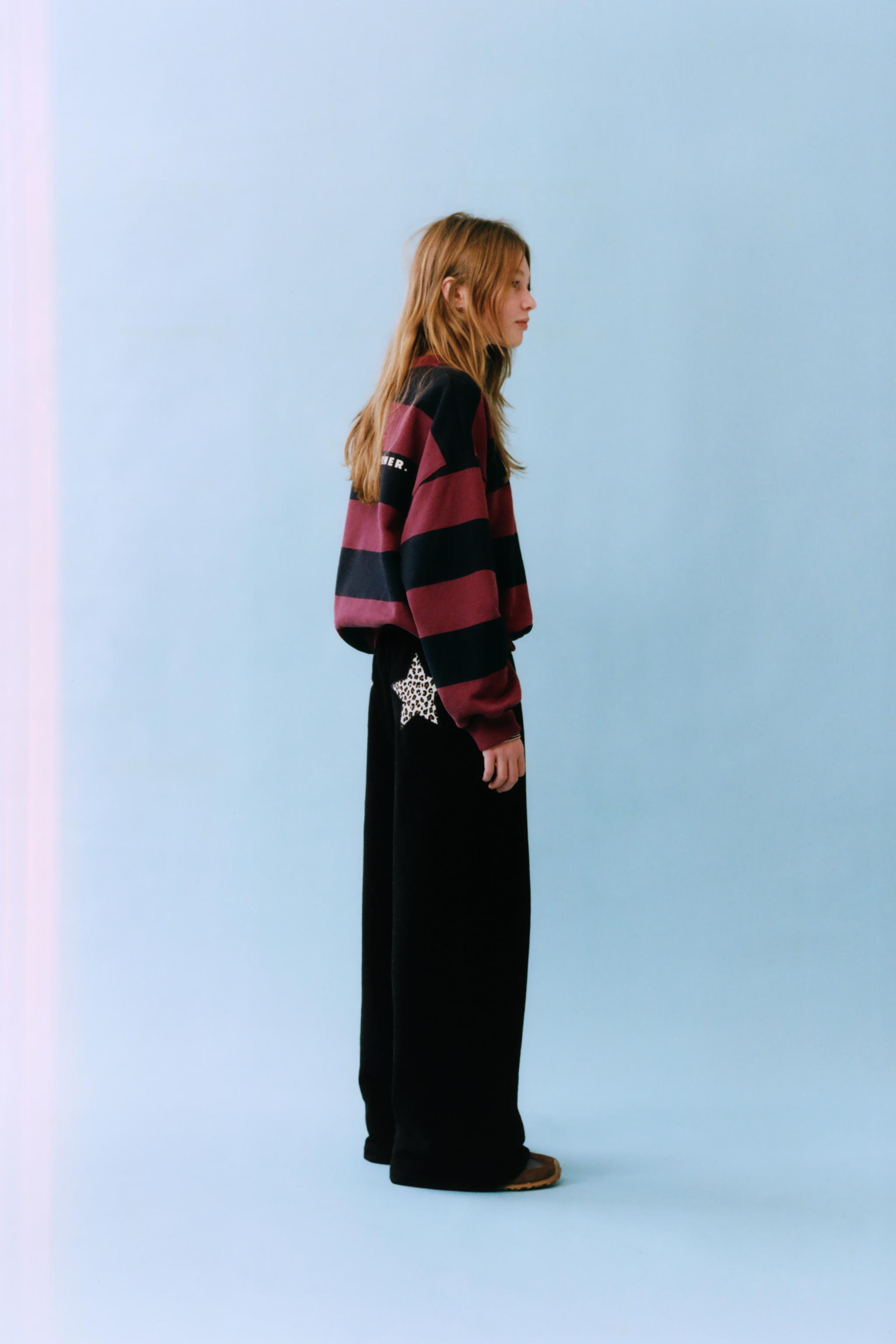STAR WIDE LEG FLEECE PANTS